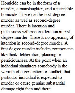 Week 5 Discussion - Homicide and Murder